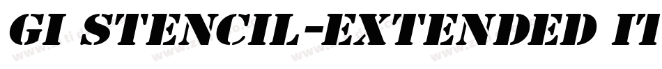 GI Stencil-Extended Italic字体转换